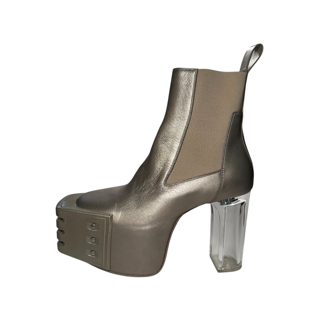 Rick Owens Metallic Ankle Boots - Picture 6 of 14